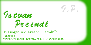 istvan preindl business card